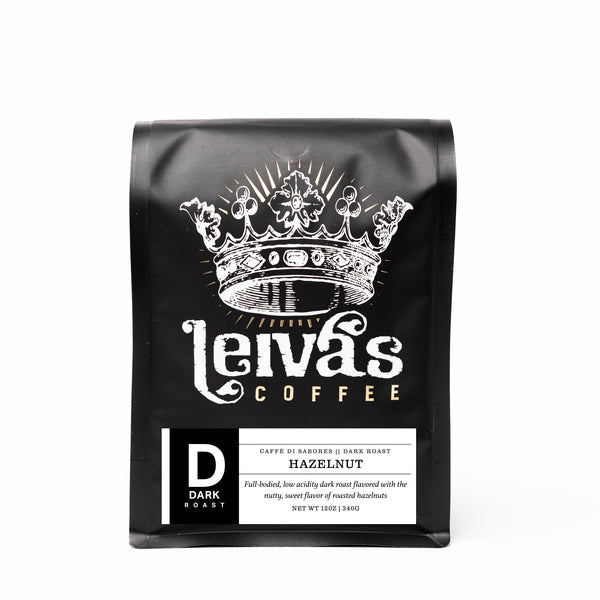 Low Acidity Hazelnut Dark Roast Coffee | Leiva's Coffee